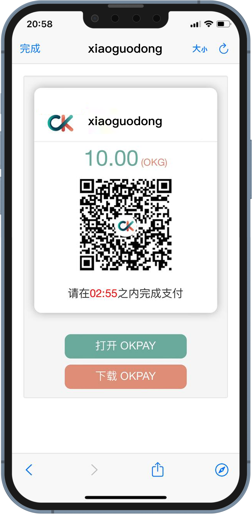 钱能钱包(OKPay)充值教程步骤3
